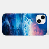 Coques Case-Mate iPhone Illustration du lac Winter (Verso (horizontal))