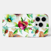 Coques Case-Mate iPhone Illustration du Motif des fleurs d'aquarelle (Verso (horizontal))