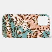 Coques Case-Mate iPhone Illustration du motif léopard, poster de animal (Verso (horizontal))
