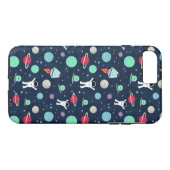 Coques Case-Mate iPhone Illustration du Motif spatial (Dos (Horizontal))