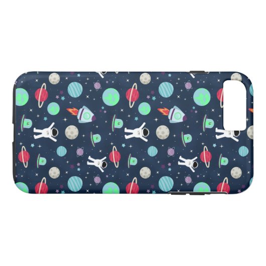Coques Case-Mate iPhone Illustration du Motif spatial (Dos (Horizontal))