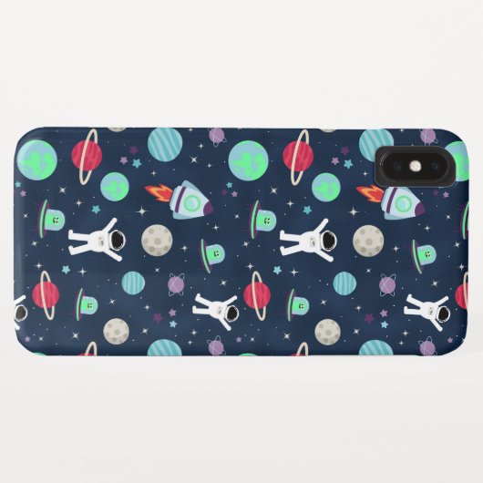 Coques Case-Mate iPhone Illustration du Motif spatial (Dos (Horizontal))