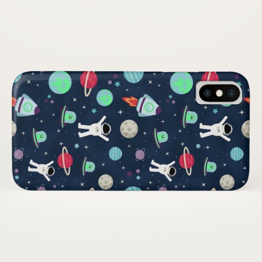 Coques Case-Mate iPhone Illustration du Motif spatial (Dos (Horizontal))