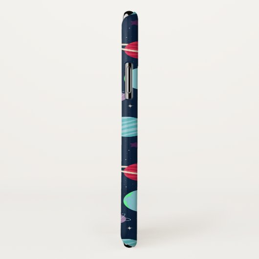 Coques Case-Mate iPhone Illustration du Motif spatial (Dos/Droite)