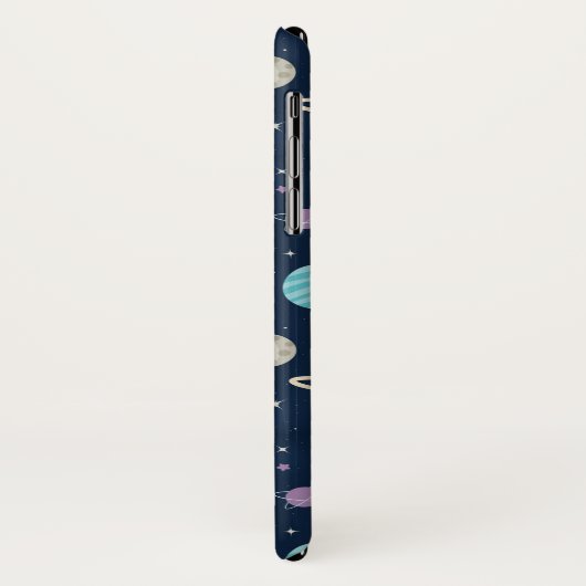 Coques Case-Mate iPhone Illustration du Motif spatial (Dos/Gauche)