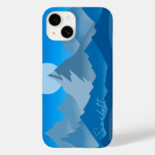 Coques Case-Mate iPhone Illustration du paysage de Blue Mountain Peaks (Verso)