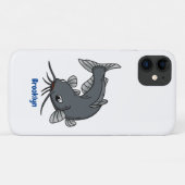 Coques Case-Mate iPhone Illustration du poisson-chat mignon (Dos (Horizontal))