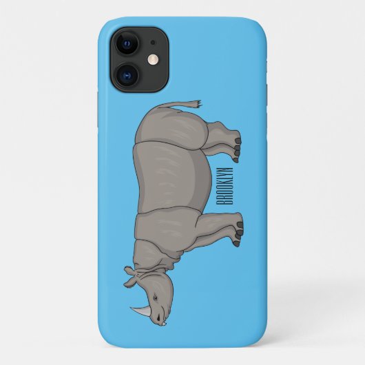 Coques Case-Mate iPhone Illustration du rhinocéros de Javan (Dos)