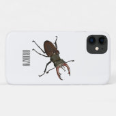 Coques Case-Mate iPhone Illustration du scarabée de stade (Dos (Horizontal))