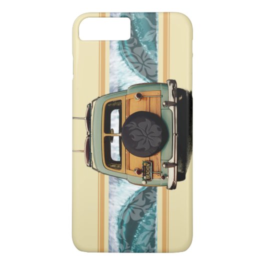 Coques Case-Mate iPhone Illustration du Surf hawaïen Woody Wave (Dos)