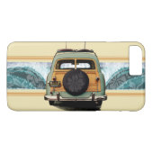 Coques Case-Mate iPhone Illustration du Surf hawaïen Woody Wave (Dos (Horizontal))