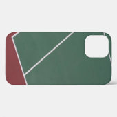 Coques Case-Mate iPhone Illustration du terrain de sport vert et brun (Verso (horizontal))