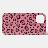 Coques Case-Mate iPhone Illustration d'un animal léopard rose (Verso (horizontal))