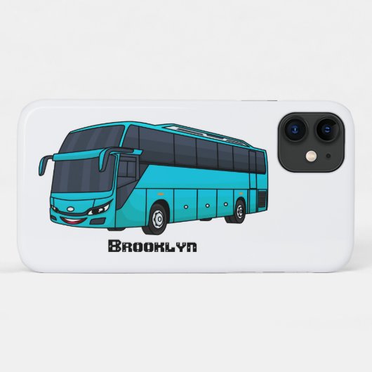 Coques Case-Mate iPhone Illustration d'un autobus à passagers moderne (Dos (Horizontal))