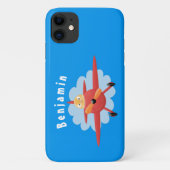 Coques Case-Mate iPhone Illustration d'un avion rouge volant mignon (Dos)