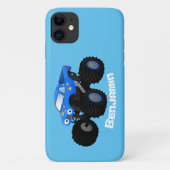 Coques Case-Mate iPhone Illustration d'un camion monstre bleu mou (Dos)