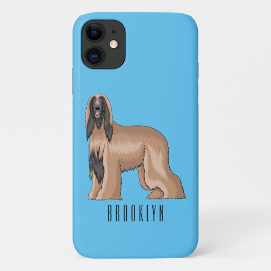 Coques Case-Mate iPhone Illustration d'un chien hound afghan (Dos)