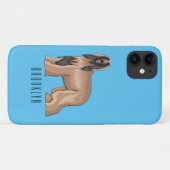 Coques Case-Mate iPhone Illustration d'un chien hound afghan (Dos (Horizontal))