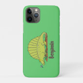 Coques Case-Mate iPhone Illustration d'un dimétrodon vert mignon (Dos)