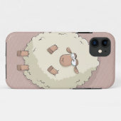 Coques Case-Mate iPhone Illustration d'un mouton géant mignon et drôle (Dos (Horizontal))
