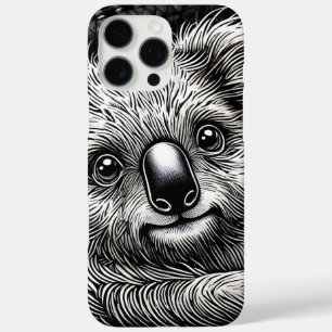 Coques iPhone 16 Pro Max Illustration d'un ours koala mignon sur fond en cu