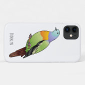 Coques Case-Mate iPhone Illustration d'un pigeon à cou rose (Dos (Horizontal))