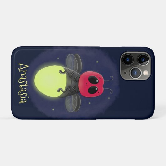 Coques Case-Mate iPhone Illustration d'une luciole à éclair mignon (Dos (Horizontal))