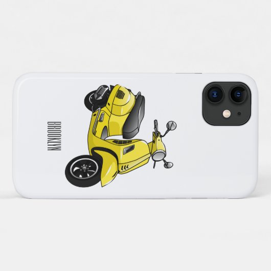 Coques Case-Mate iPhone Illustration d'une moto cyclable (Dos (Horizontal))