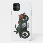 Coques Case-Mate iPhone Illustration d'une moto de croiseur militaire (Dos)