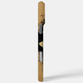 Coques Case-Mate iPhone Illustration élégante de libellule en or (Verso / Droite)