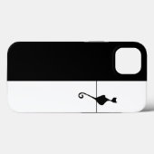 Coques Case-Mate iPhone Illustration élégante d'un chat noir (Verso (horizontal))