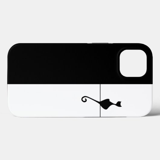 Coques Case-Mate iPhone Illustration élégante d'un chat noir (Verso (horizontal))