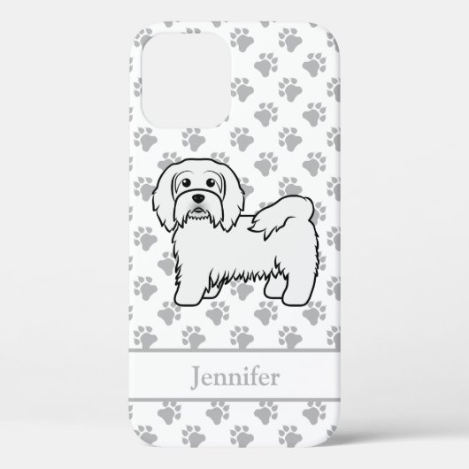 Coques Case-Mate iPhone Illustration et nom de chien de dessin animé Havan (Verso)
