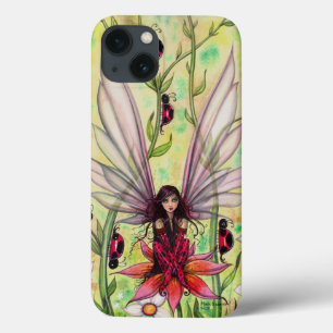 Etui iPhone 13 Illustration Fantastique de Fée coccinelle mignonn