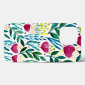 Coques Case-Mate iPhone Illustration florale botanique (Verso (horizontal))
