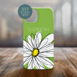 Coque iPhone 15 Pro Max Illustration florale Daisy tendance - chaux et jau<br><div class="desc">Un morceau d'art zen et fantaisiste,  hipster. Vous pouvez ajouter un nom,  un monogramme ou un autre texte personnalisé. Si vous avez besoin de déplacer l'art autour,  cliquez sur le bouton personnaliser pour apporter des modifications.</div>