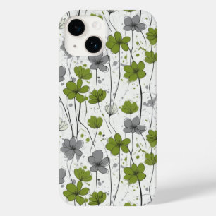 Coque Pour iPhone 14 Illustration florale, fleurs sauvages abstraits, m
