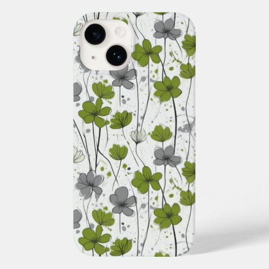 Coques Case-Mate iPhone Illustration florale, fleurs sauvages abstraits, m (Verso)