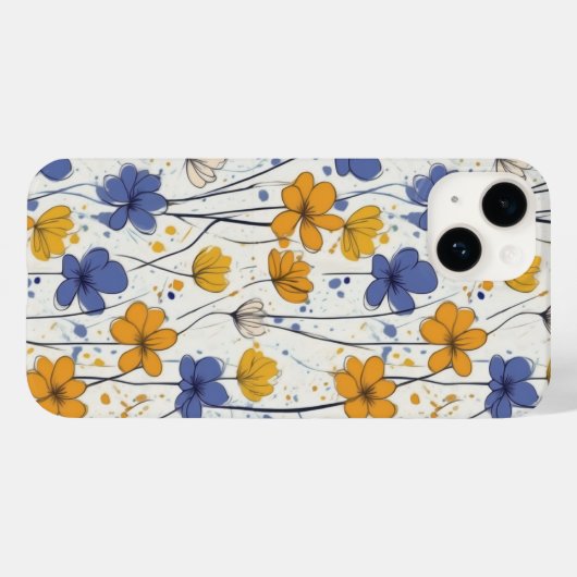 Coques Case-Mate iPhone Illustration florale, fleurs sauvages abstraits, m (Verso (horizontal))