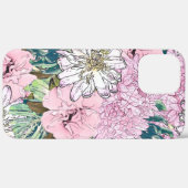 Coques Case-Mate iPhone Illustration florale rose et blanche de mignonne f (Verso / Droite)