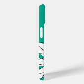 Coques Case-Mate iPhone Illustration florale tendance - rose et vert (Verso / Droite)