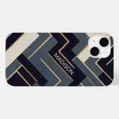 Coques Case-Mate iPhone Illustration géométrique en or (Verso (horizontal))