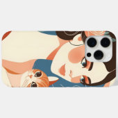 Coques Case-Mate iPhone Illustration graphique de Cat Lady (Verso (horizontal))