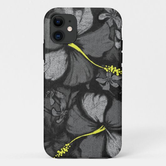 Coques Case-Mate iPhone Illustration hawaïenne de roche de lave de ketmie (Dos)