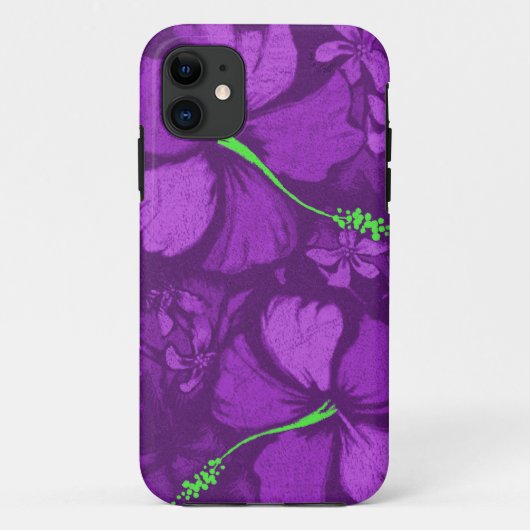 Coques Case-Mate iPhone Illustration hawaïenne de roche de lave de ketmie (Dos)
