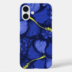 Coques iPhone 16 Plus Illustration hawaïenne de roche de lave de ketmie