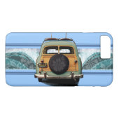 Coques Case-Mate iPhone Illustration hawaïenne de surf de vague de Woody (Dos (Horizontal))