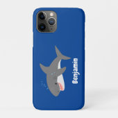 Coques Case-Mate iPhone Illustration joyeuse du grand requin blanc (Dos)