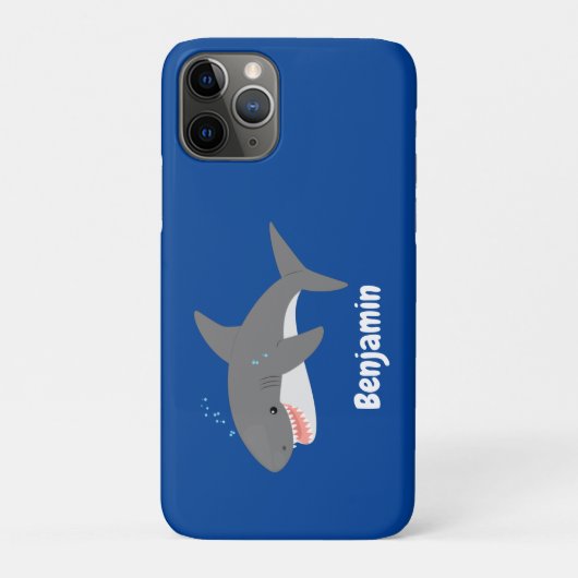 Coques Case-Mate iPhone Illustration joyeuse du grand requin blanc (Dos)