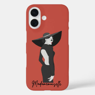 Coques iPhone 16 Illustration Madamemoiselle - Rouge